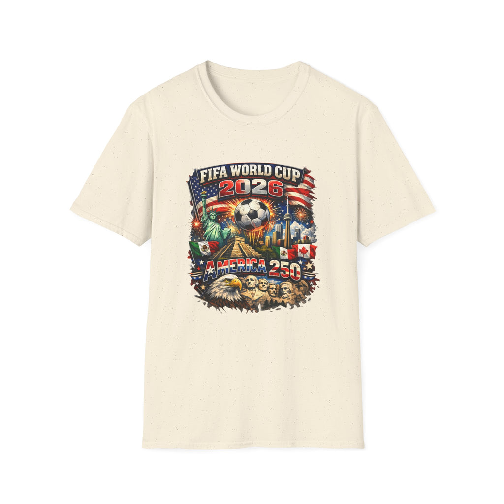 FIFA World Cup 2026 Soccer T-Shirt — USA Flag & Stadium Graphic