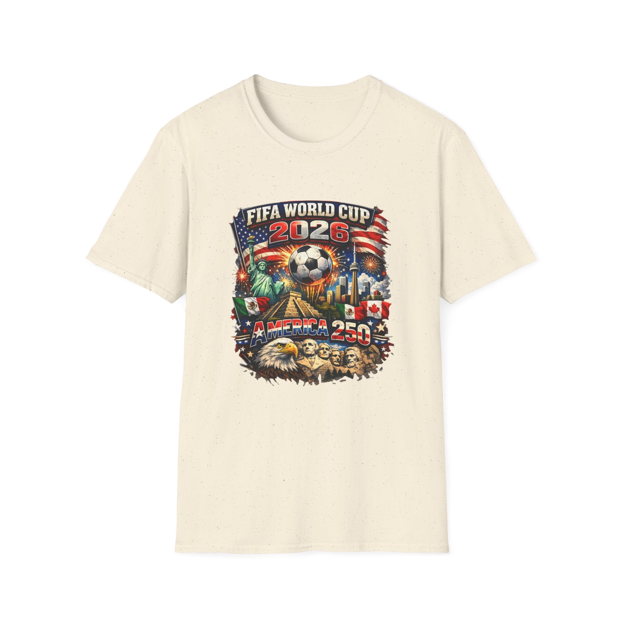 FIFA World Cup 2026 Soccer T-Shirt — USA Flag & Stadium Graphic