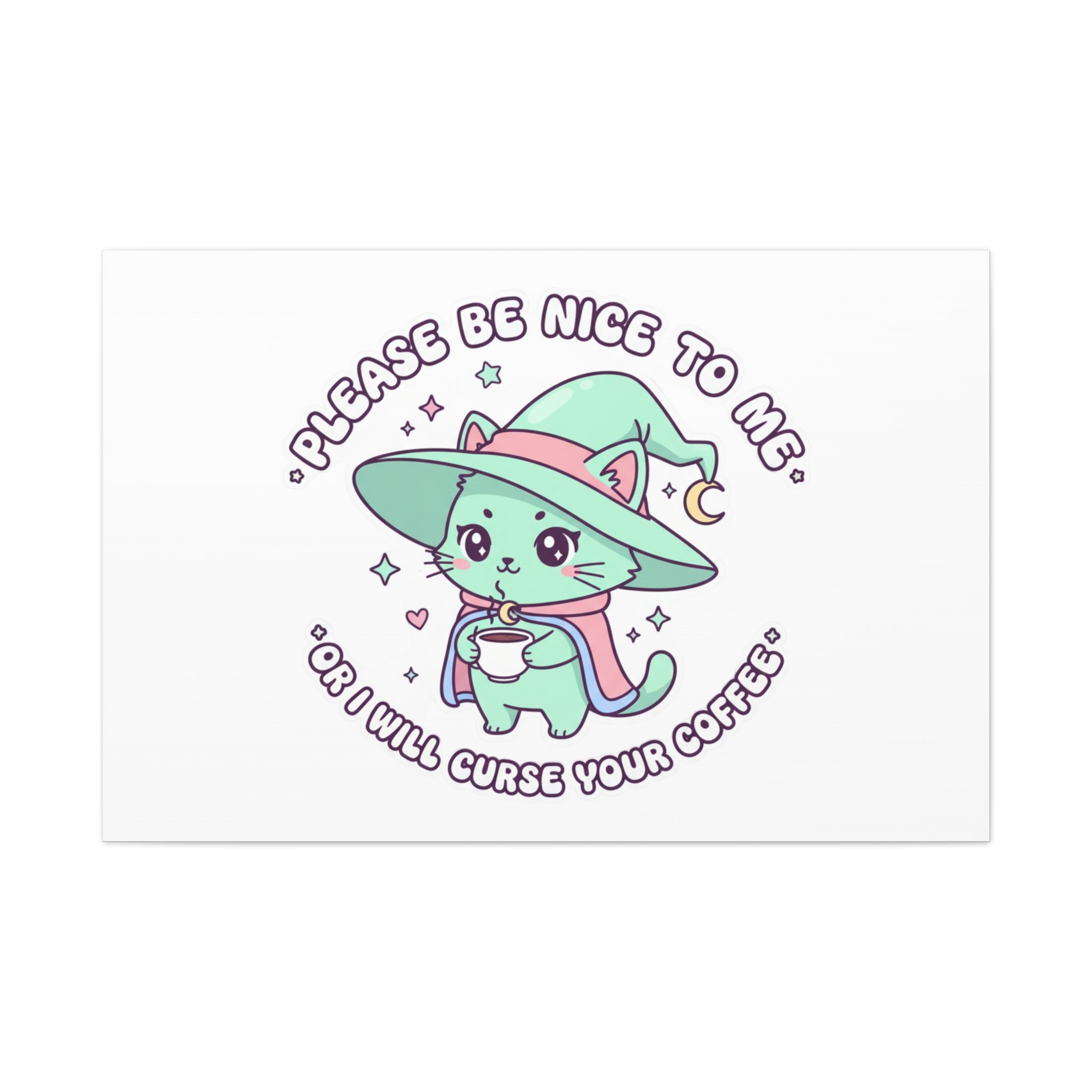 Please Be Nice To Me Canvas | Soft Threat kawaii menacing art