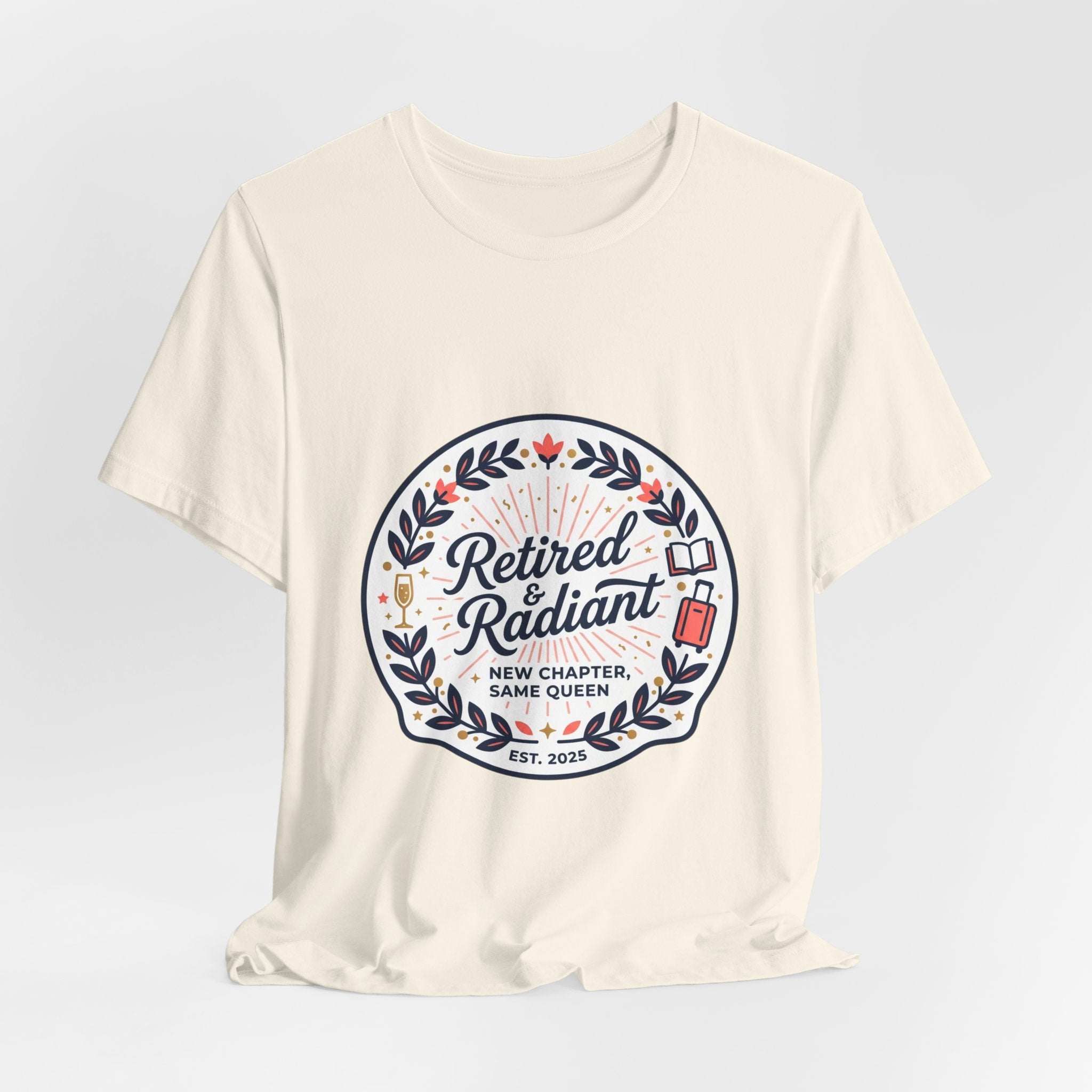 Retired & Radiant Tee | retirement gifts for women, personalized retirement gifts