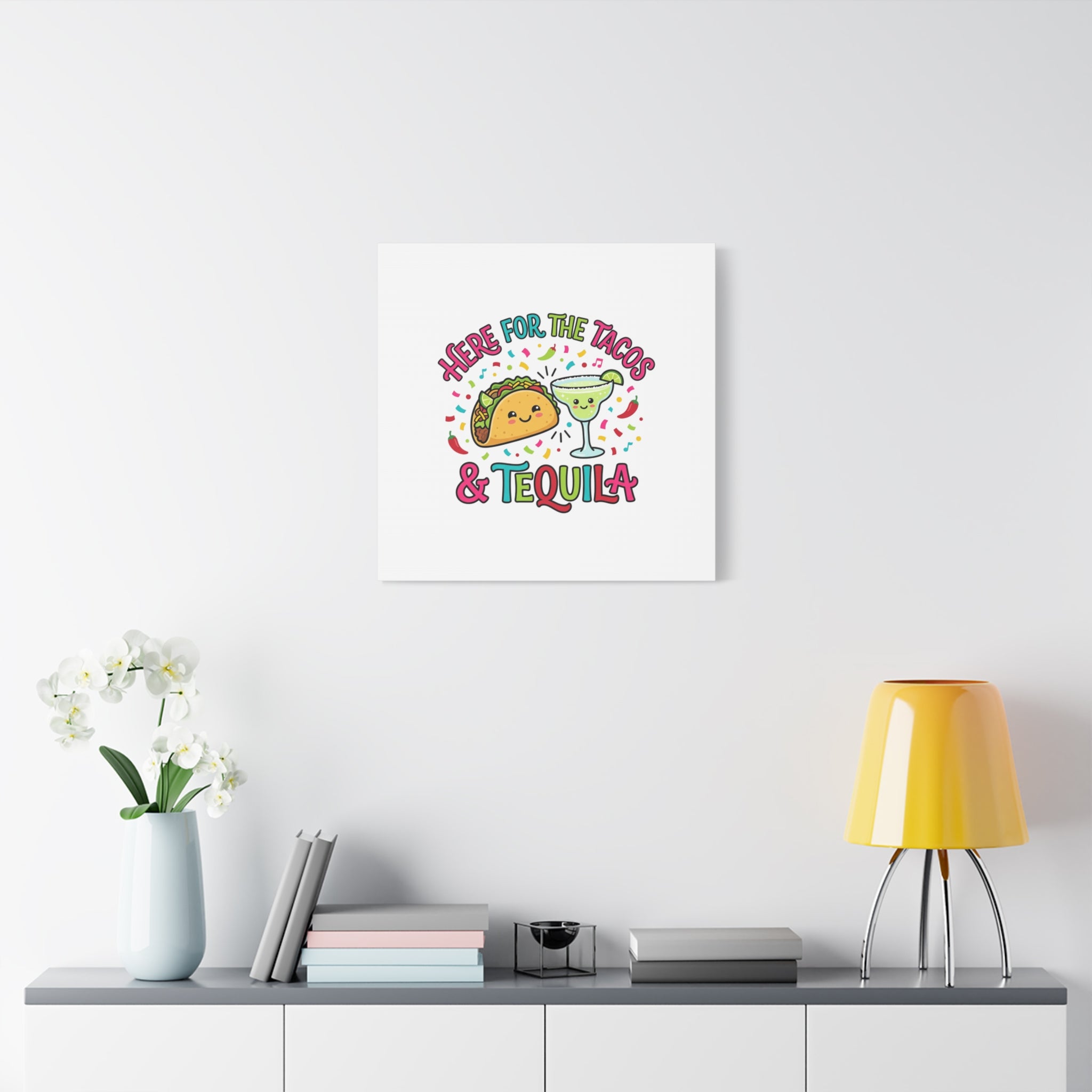 Here for the Tacos & Tequila Canvas | Cinco de Mayo fiesta decor