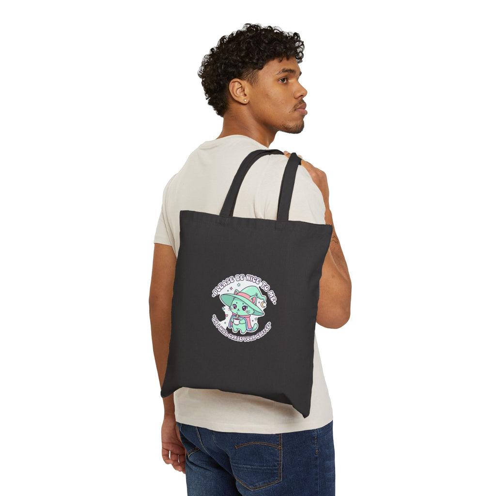 Kawaii Menace Tote | Soft Threat pastel kawaii, cute-menacing canvas
