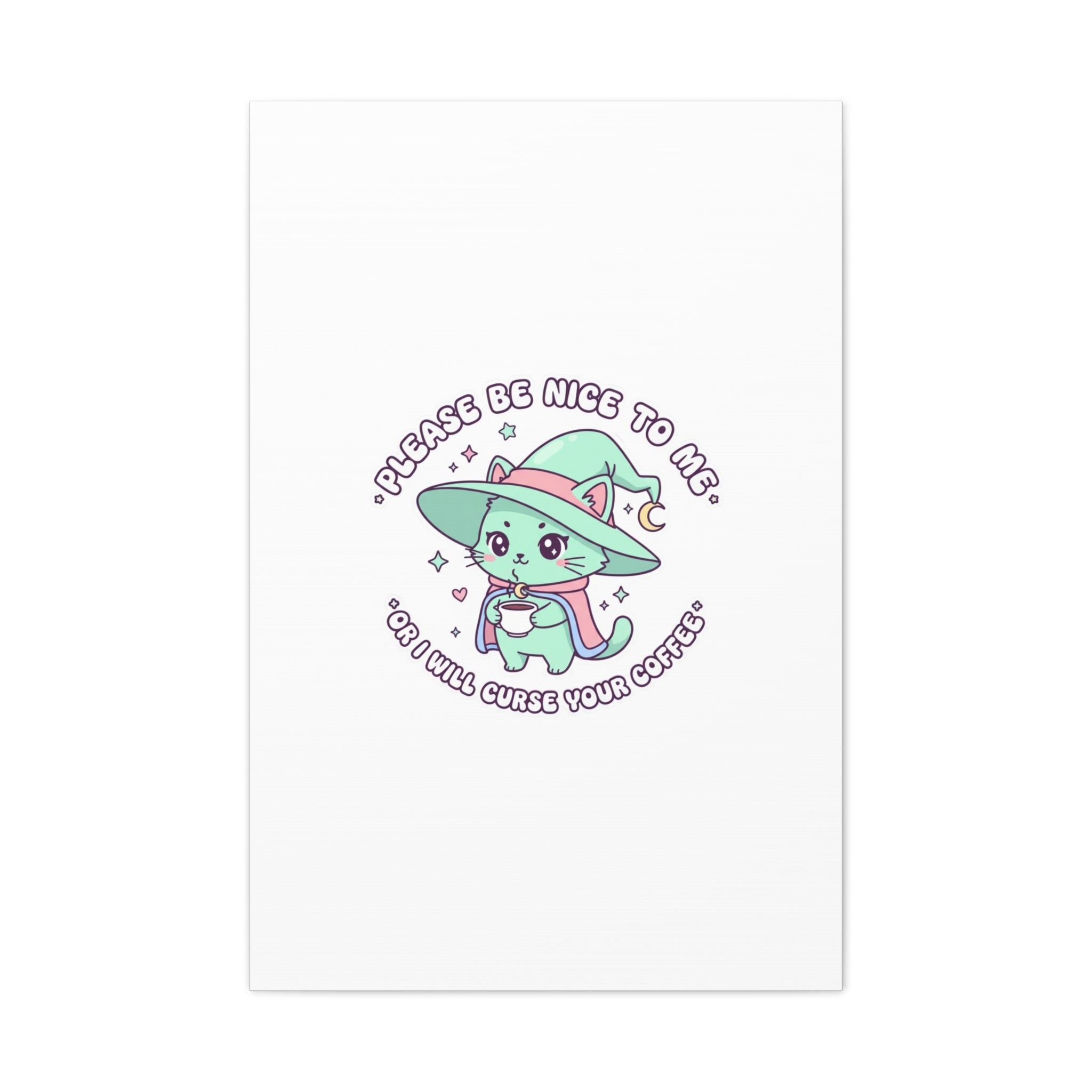 Please Be Nice To Me Canvas | Soft Threat kawaii menacing art