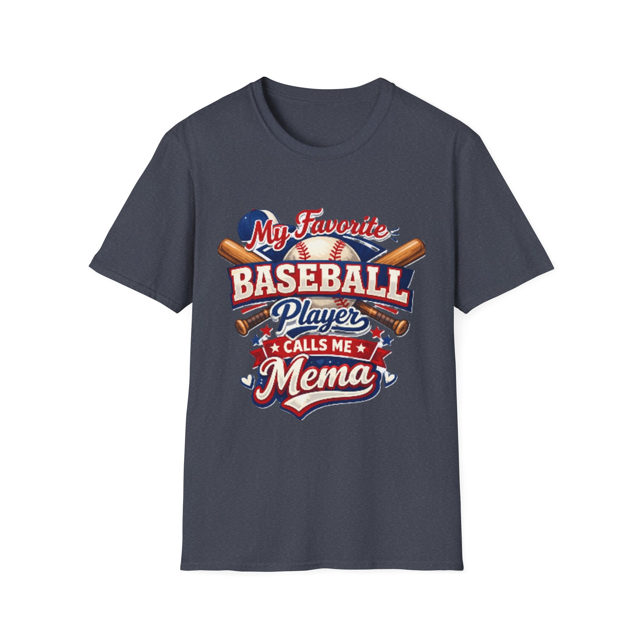 Baseball Mama T-Shirt — “My Favorite Baseball Player Calls Me Mama” Graphic Shirt