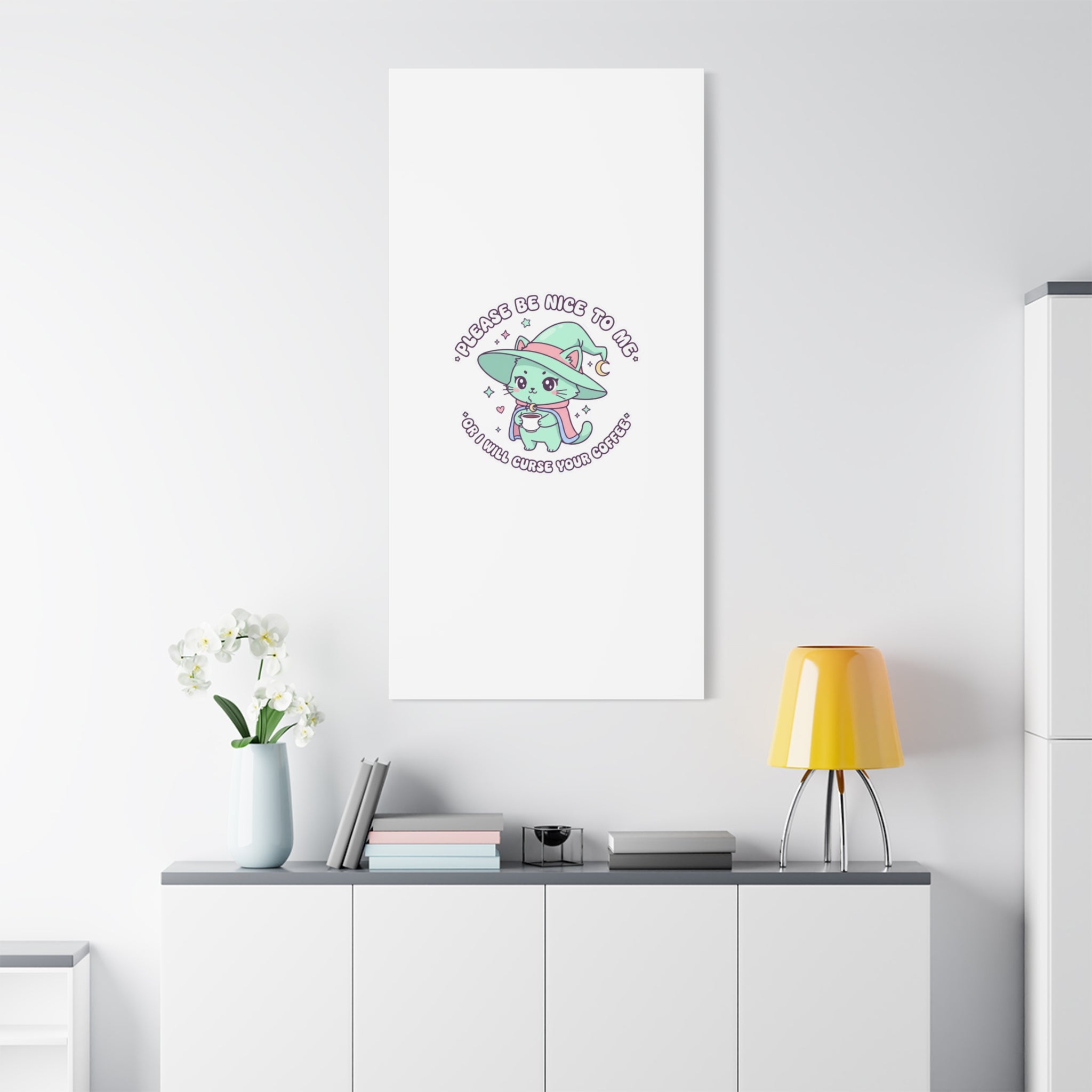Please Be Nice To Me Canvas | Soft Threat kawaii menacing art