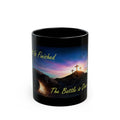 Christian Easter Mug — "It Is Finished / The Battle Is Over" Black Coffee Cup (11oz, 15oz)