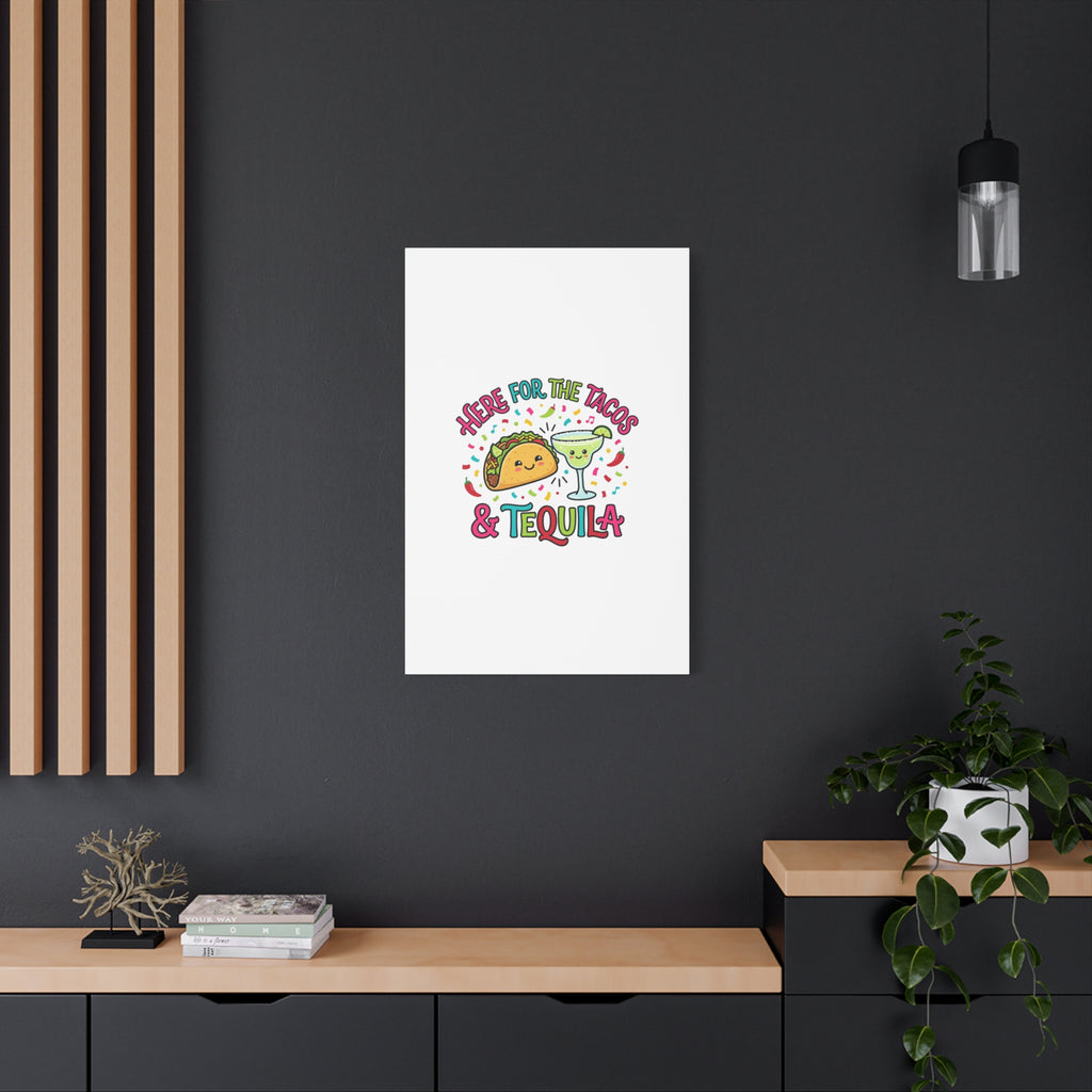 Here for the Tacos & Tequila Canvas | Cinco de Mayo fiesta decor