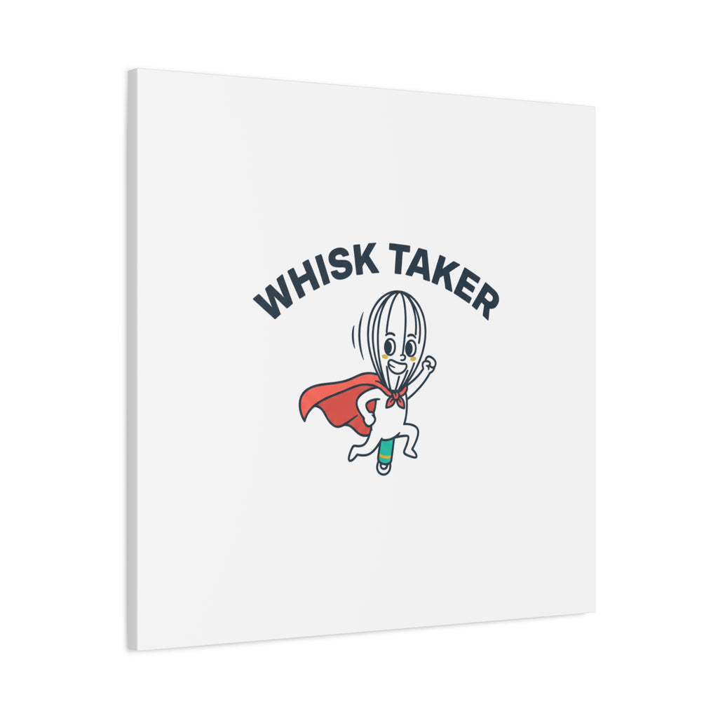 Whisk Taker Canvas, Stretched | Kitchen Pun Minimalism, cooking humor