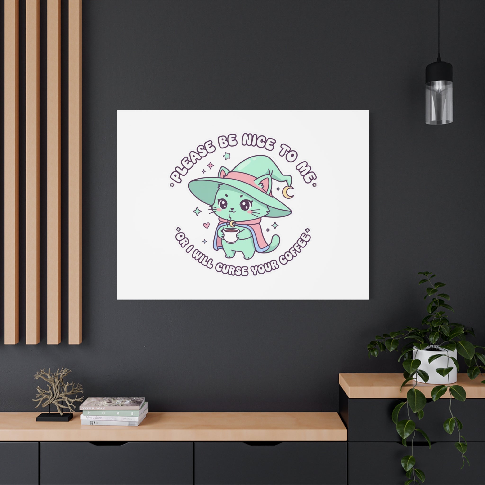 Please Be Nice To Me Canvas | Soft Threat kawaii menacing art
