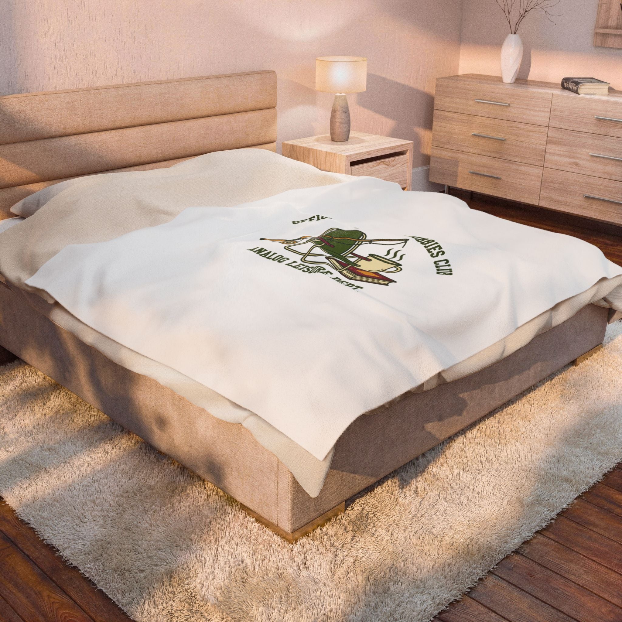 Analog Leisure 'Official Grandpa Hobbies Club' Velveteen Blanket | retro wildlife, country core