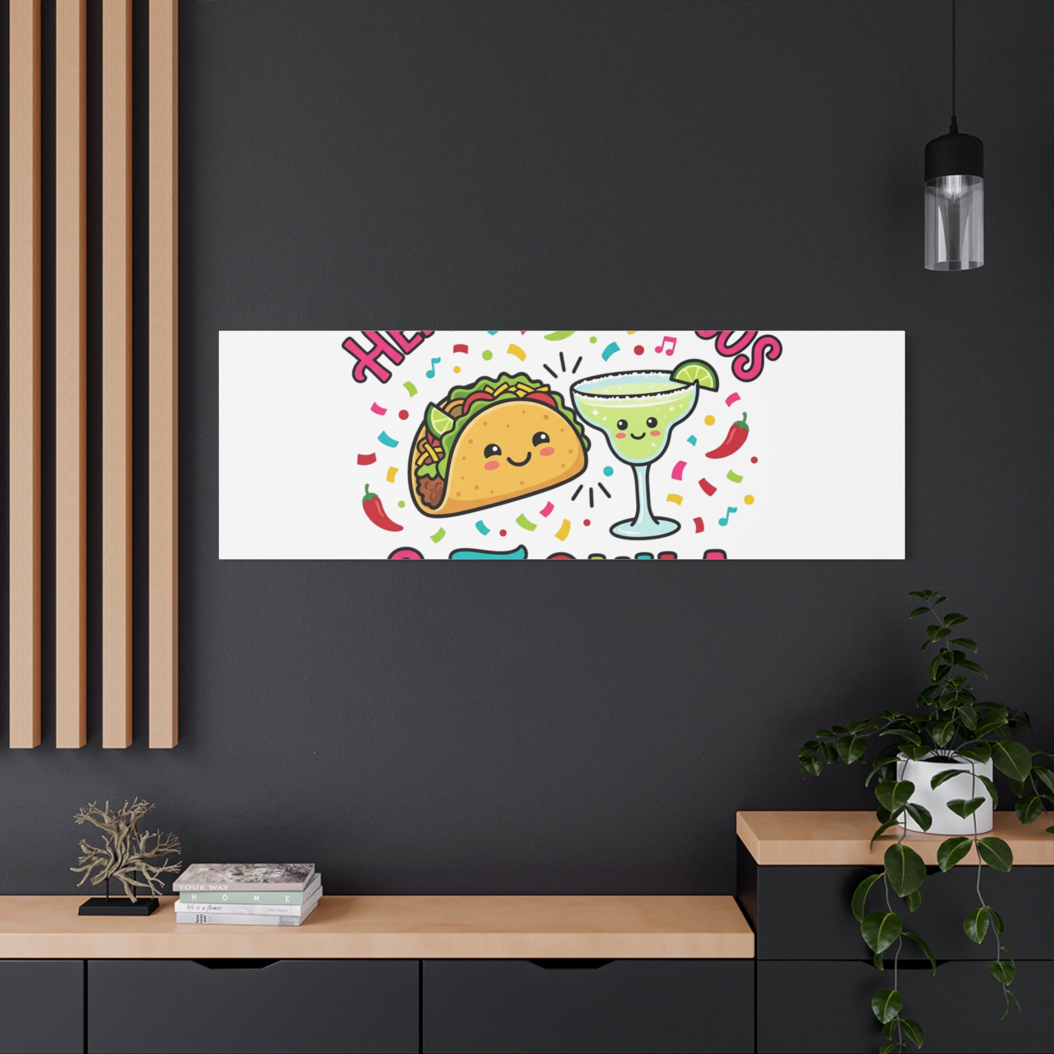 Here for the Tacos & Tequila Canvas | Cinco de Mayo fiesta decor