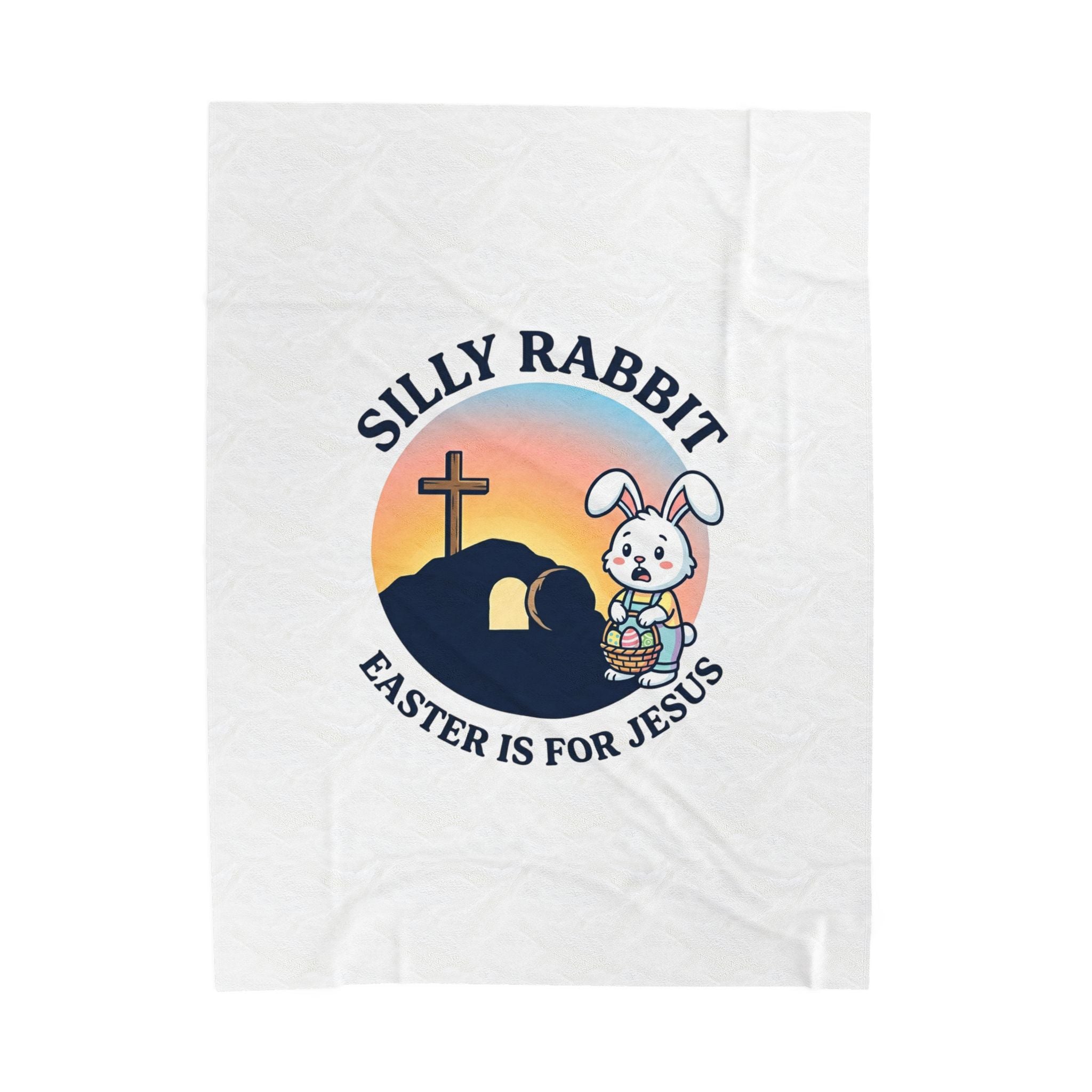 Silly Rabbit Easter Blanket | He Is Risen, Christian Easter Decor