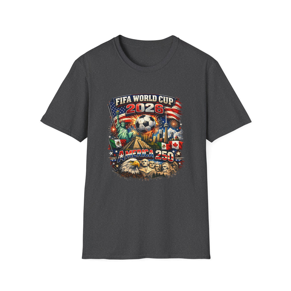 FIFA World Cup 2026 Soccer T-Shirt — USA Flag & Stadium Graphic