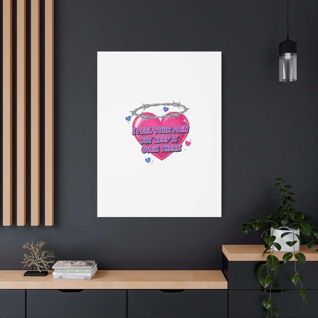 Snarky Neon Heart Airbrush Canvas | Softcore Hater, Y2K nostalgia