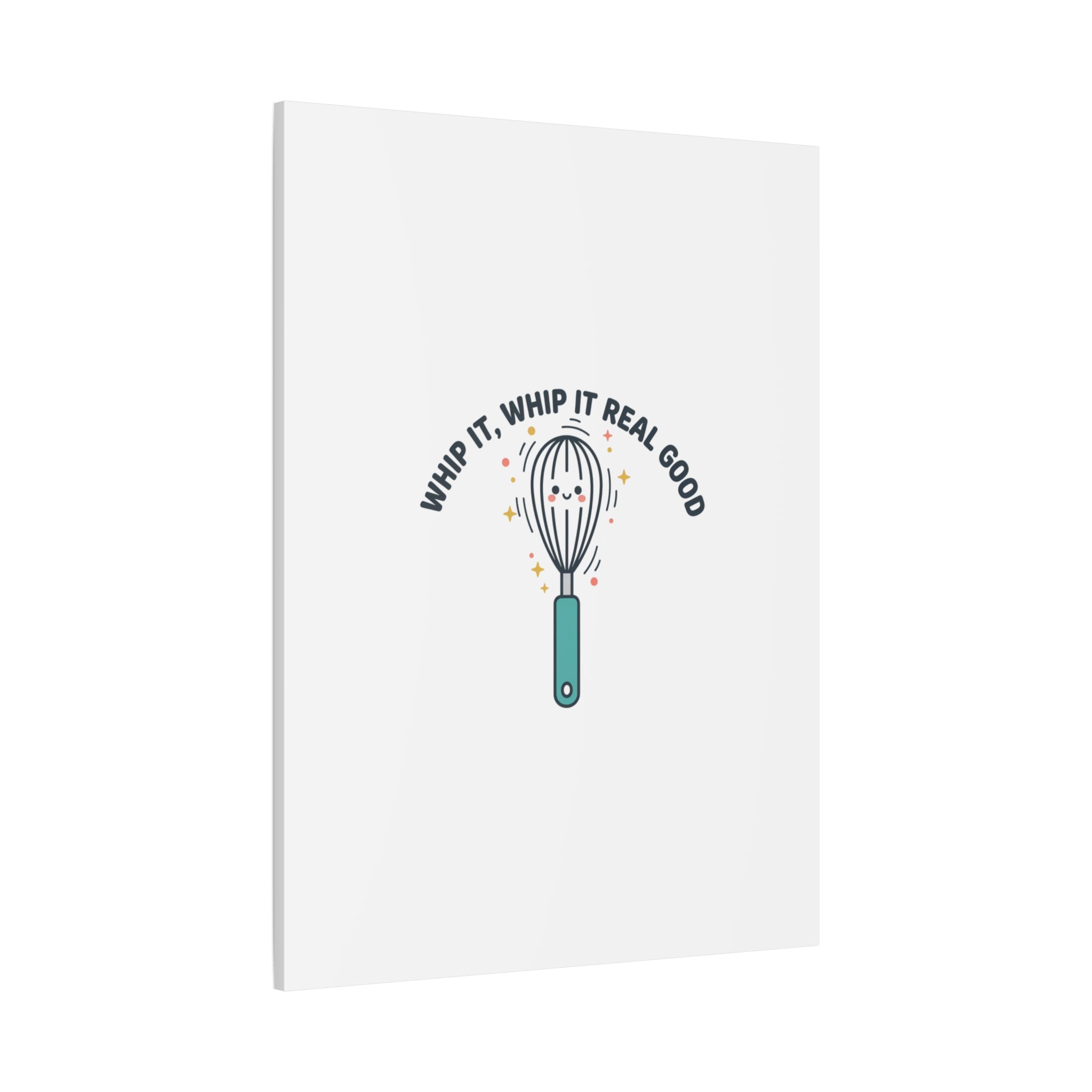 Whip It, Whip It Real Good Canvas | Kitchen Pun Minimalism, Cooking Humor
