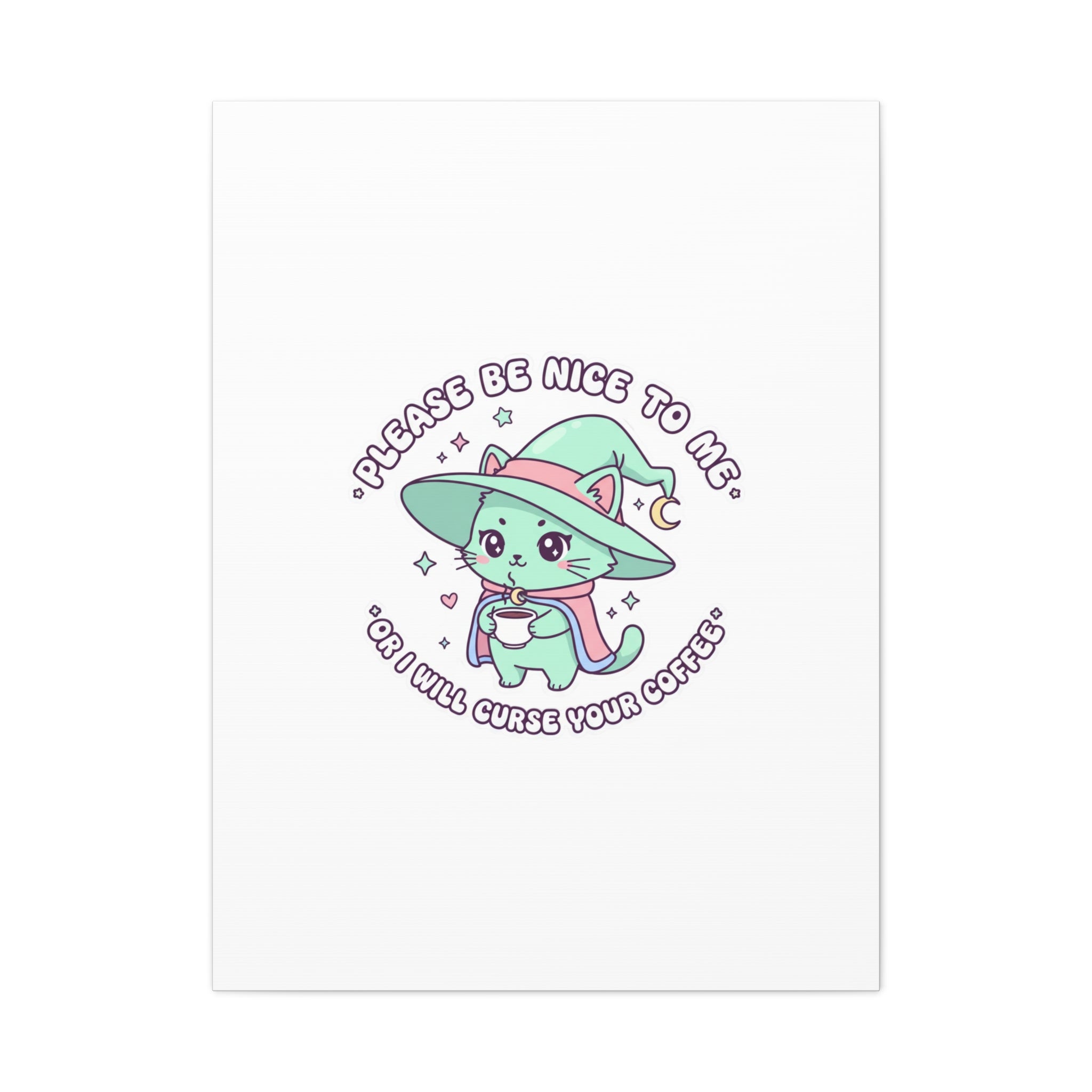 Please Be Nice To Me Canvas | Soft Threat kawaii menacing art