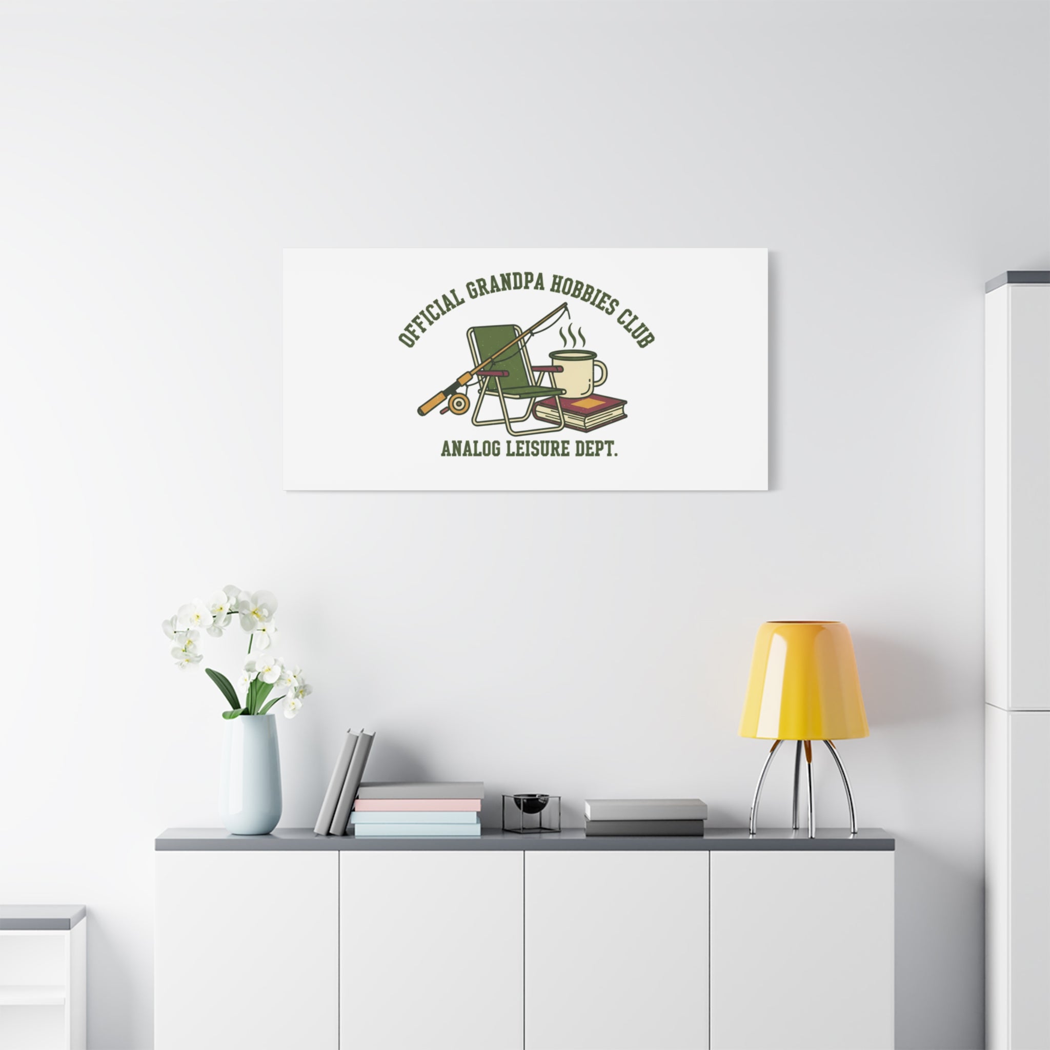 Analog Leisure Dept. Fishing Graphic Canvas | Grandpa Core, Retro Wildlife