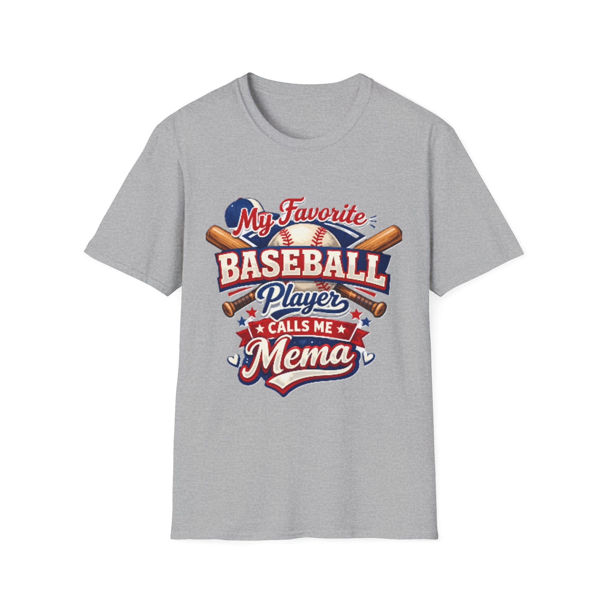 Baseball Mama T-Shirt — “My Favorite Baseball Player Calls Me Mama” Graphic Shirt