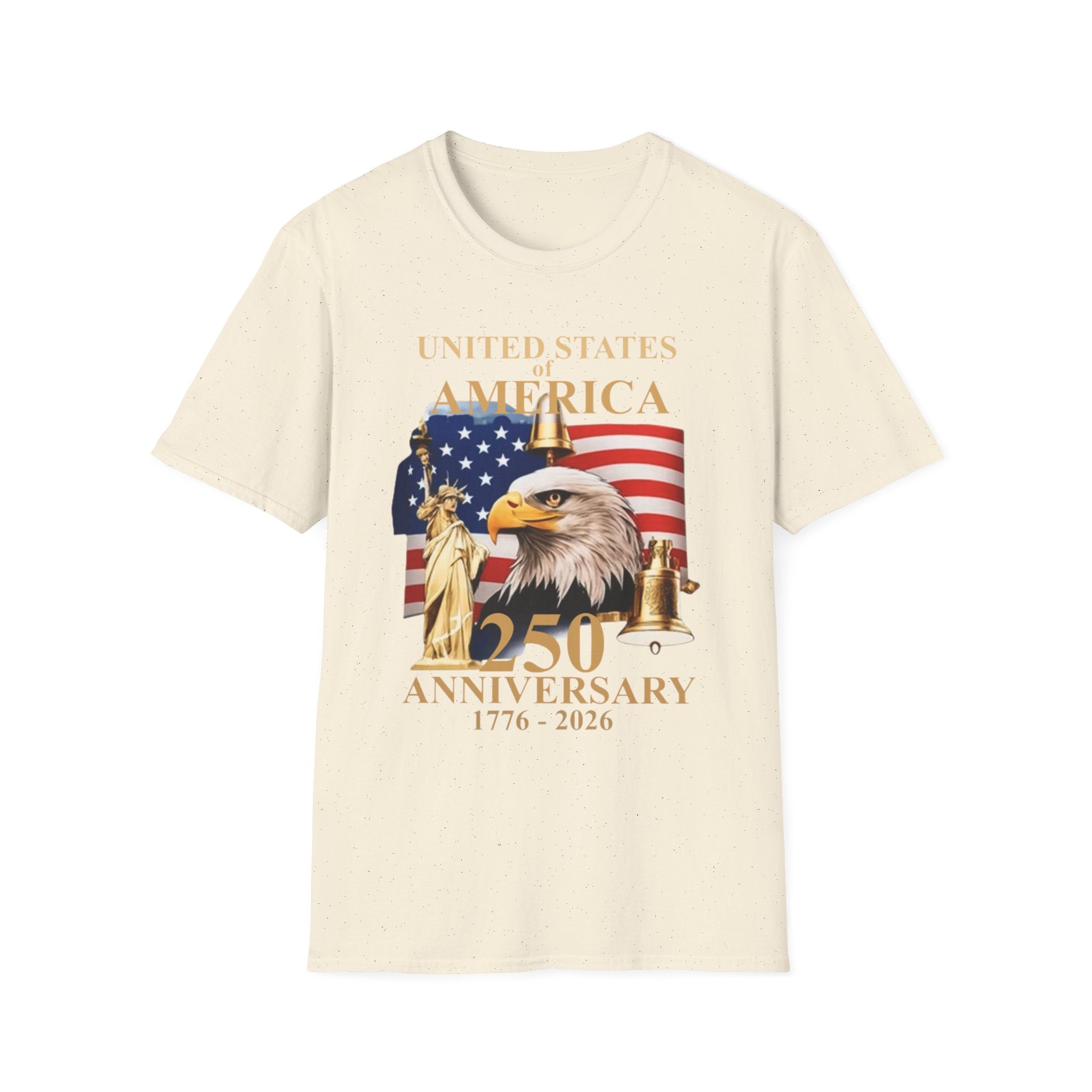 America 250th Anniversary T-Shirt – Bald Eagle, Flag & Liberty Icons (1776–2026)
