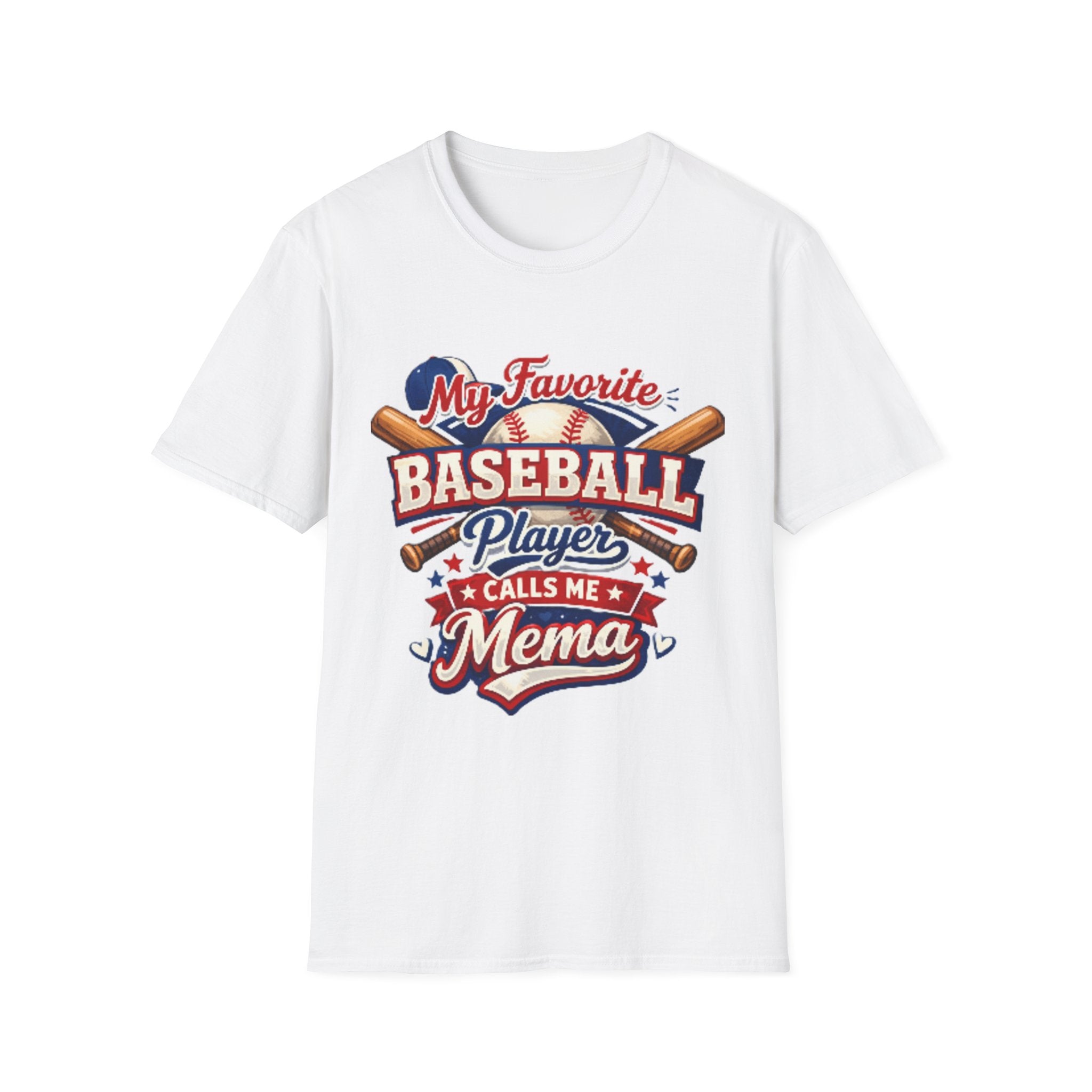 Baseball Mama T-Shirt — “My Favorite Baseball Player Calls Me Mama” Graphic Shirt