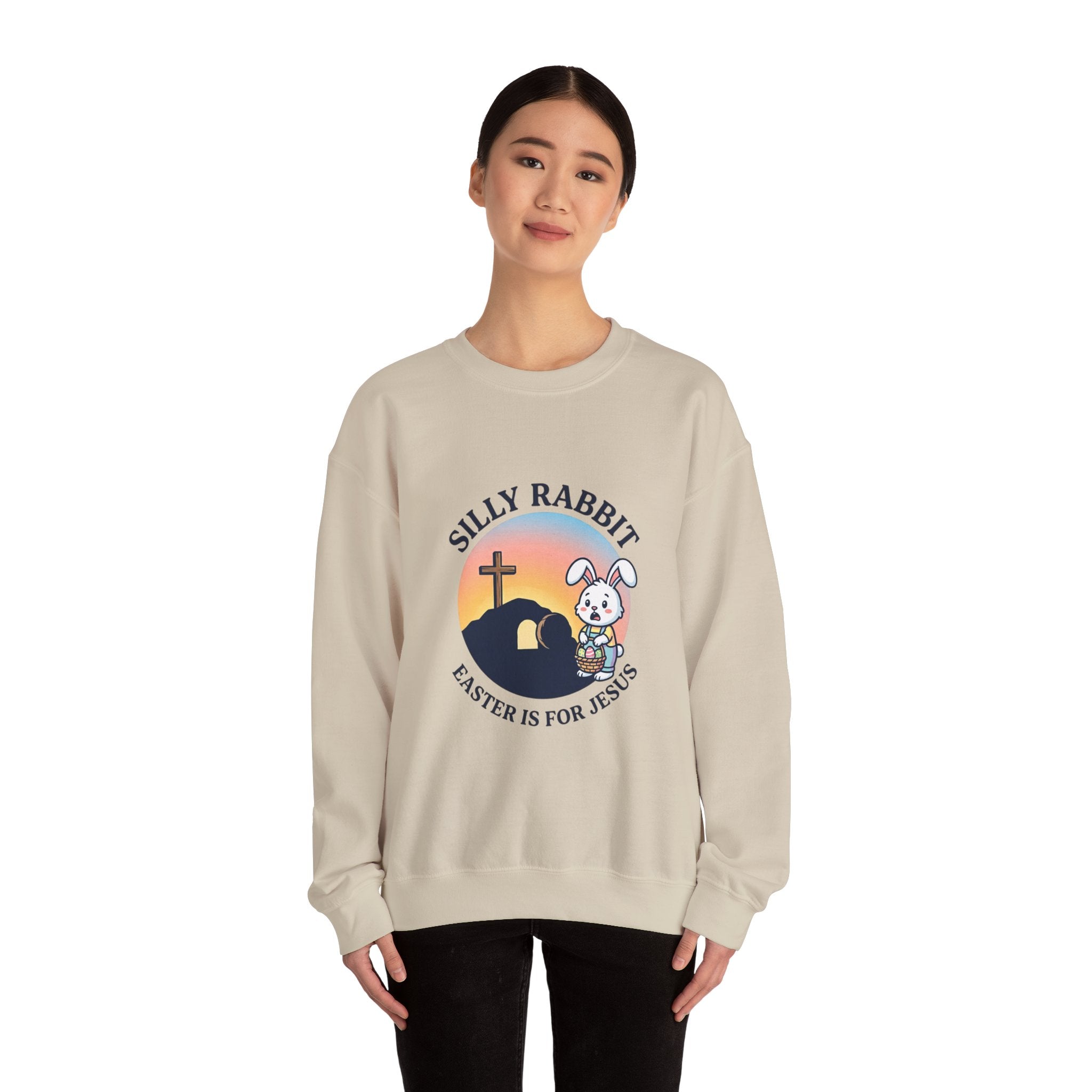 Silly Rabbit He Is Risen Sweatshirt | Christian Easter, Faith-Based Humor