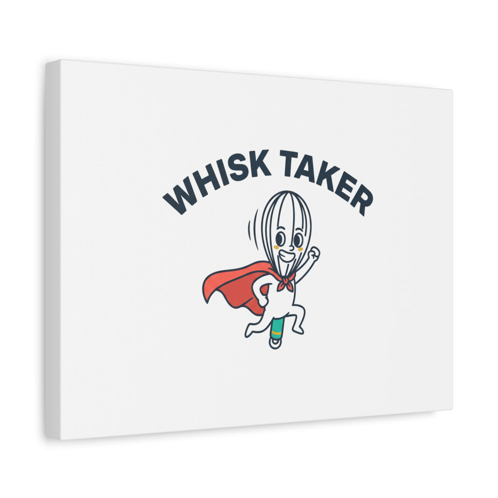 Whisk Taker Canvas, Stretched | Kitchen Pun Minimalism, cooking humor