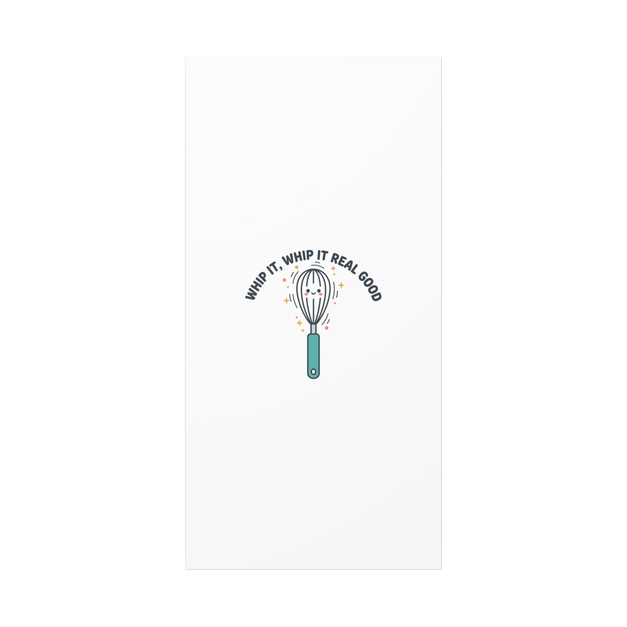 Whip It, Whip It Real Good Canvas | Kitchen Pun Minimalism, Cooking Humor