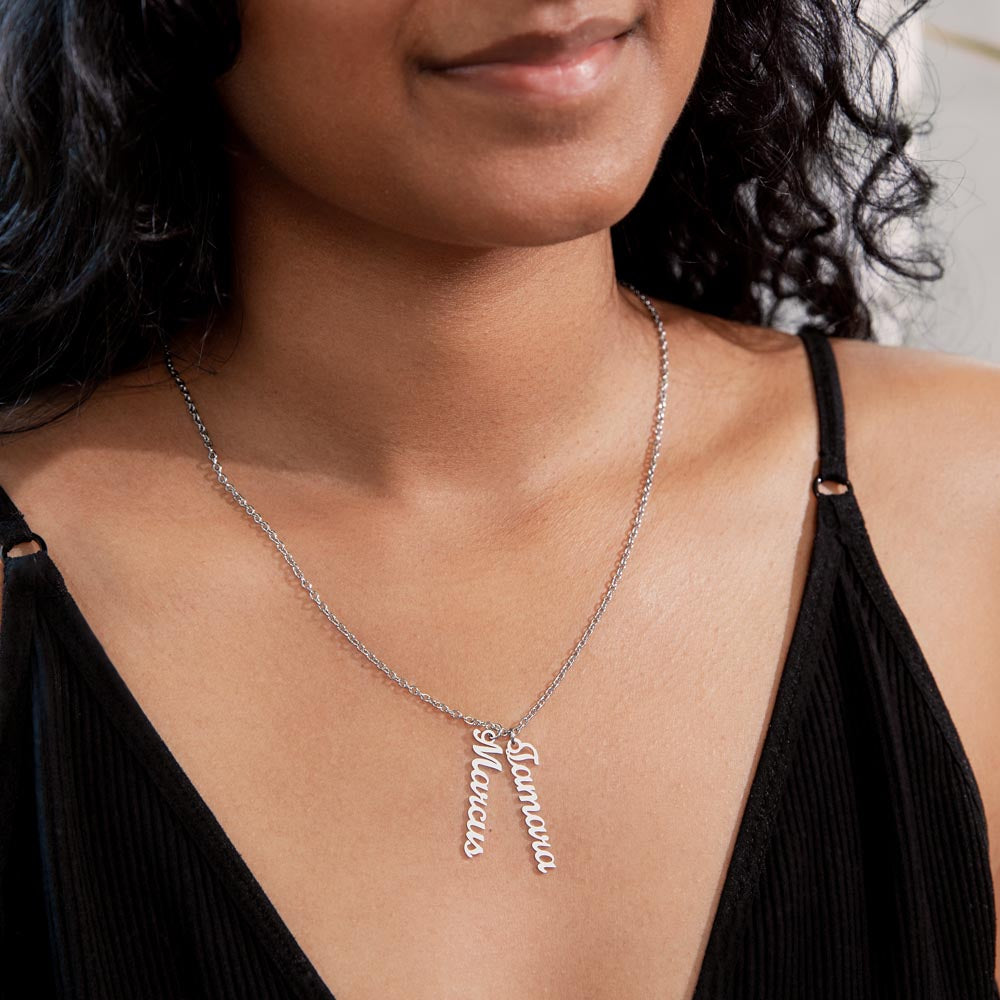 Custom multi name necklace
