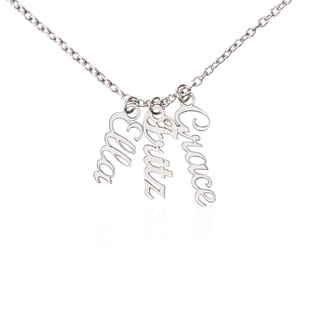 Custom multi name necklace