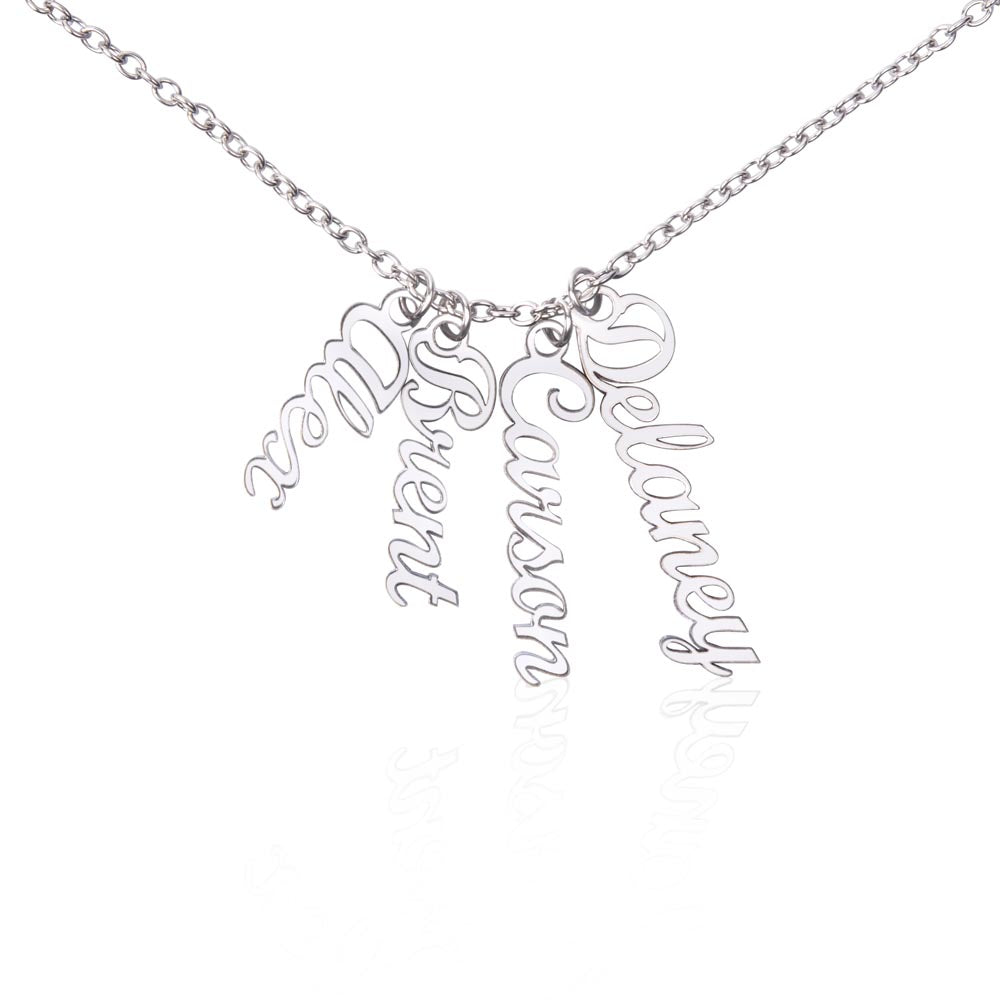 Custom multi name necklace