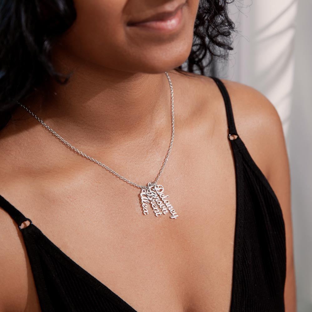Custom multi name necklace
