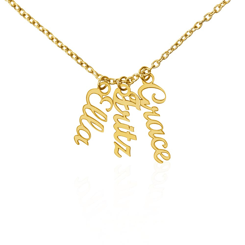 Custom multi name necklace