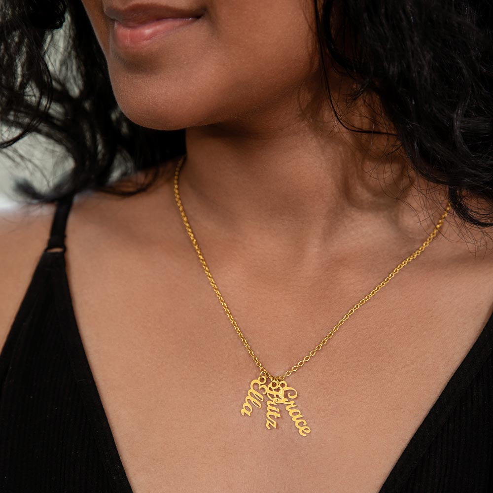 Custom multi name necklace