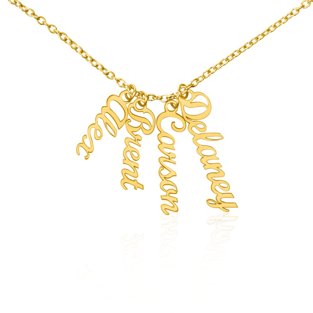 Custom multi name necklace