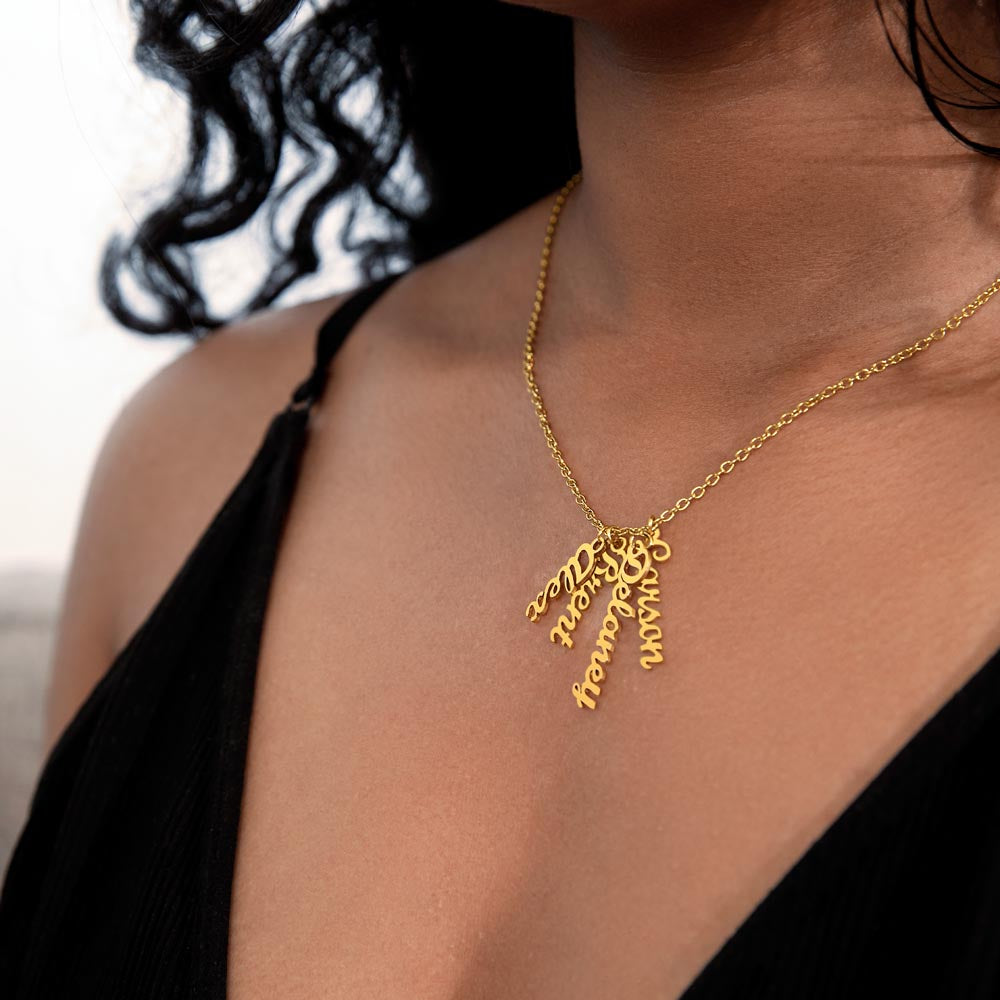 Custom multi name necklace