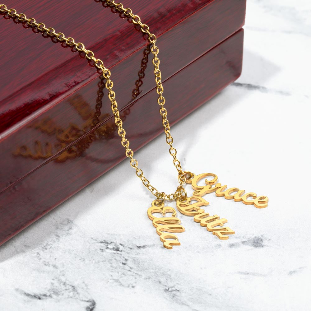 Custom multi name necklace