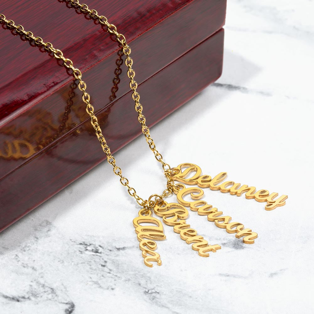 Custom multi name necklace