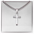 Artisan crafted Cross with Cuban chain Necklace